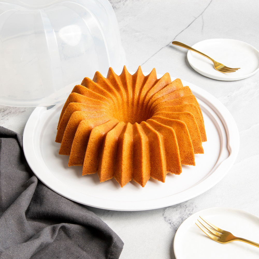 Transluscent Bundt® Cake Keeper - White View 2