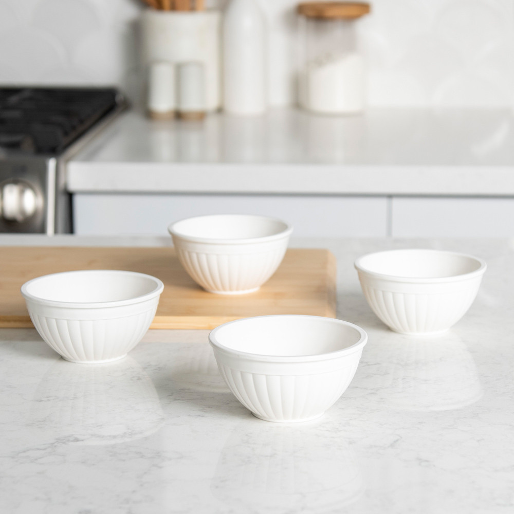 4 Piece Prep & Serve Mini Bowl Set - White View 2
