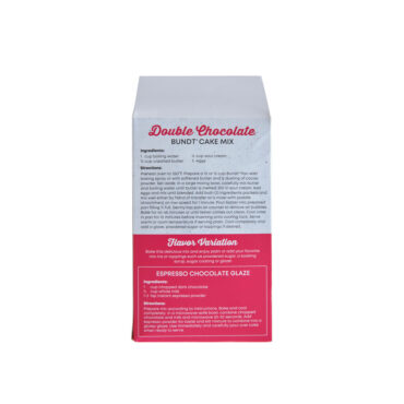 Chocolate Cake mix box back