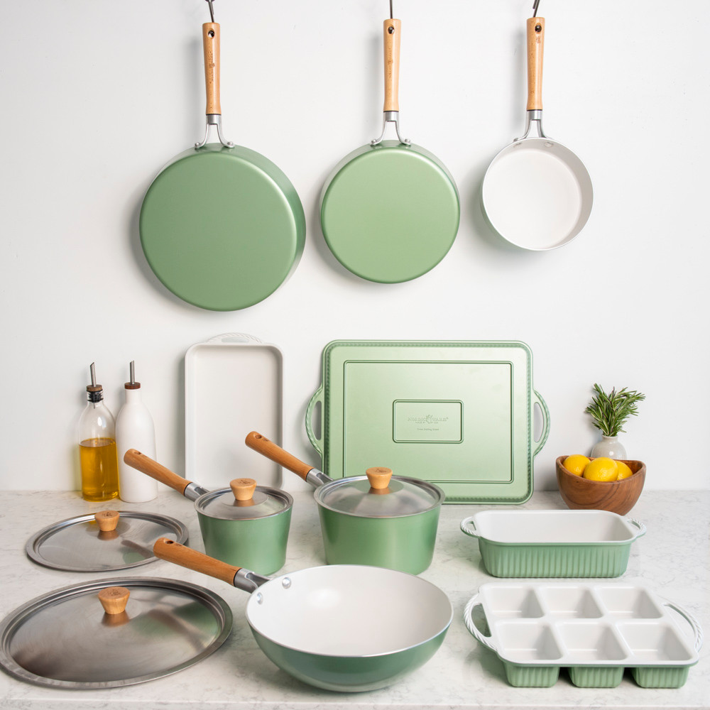 Image of 6 Piece Cardamom Fry Pan Set in kitchen scene