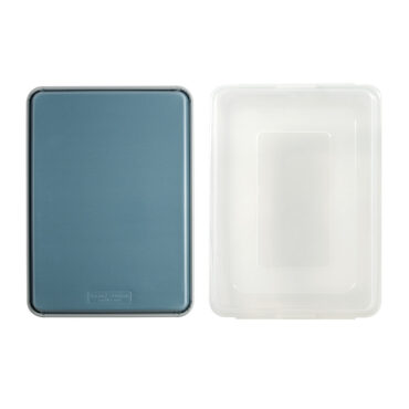 image showing back of brilliant half sheet and lid separated on white background