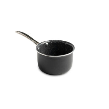 basalt 1.5qt saucepan on white background