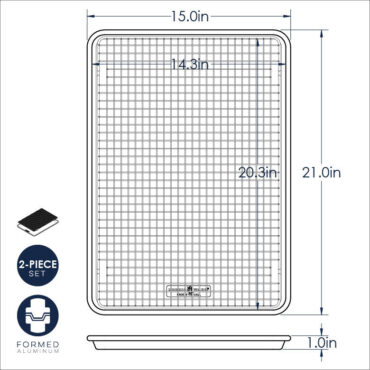 dimensional drawing of big sheet with cooling rack