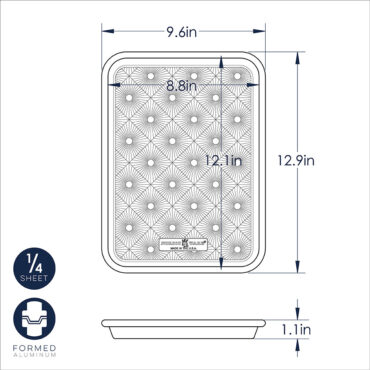 vintage starburst quarter sheet dimensional drawing