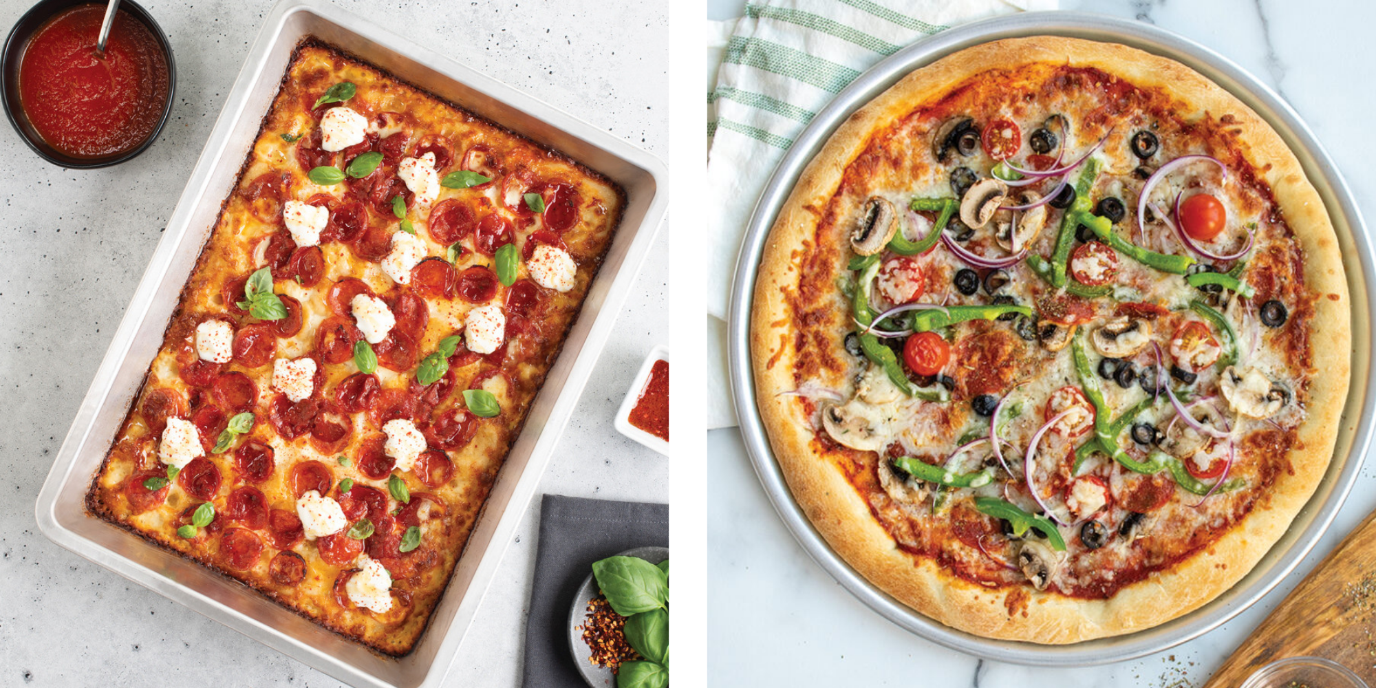 Detroit Pizza Pan and Naturals® Traditional Pizza Pan