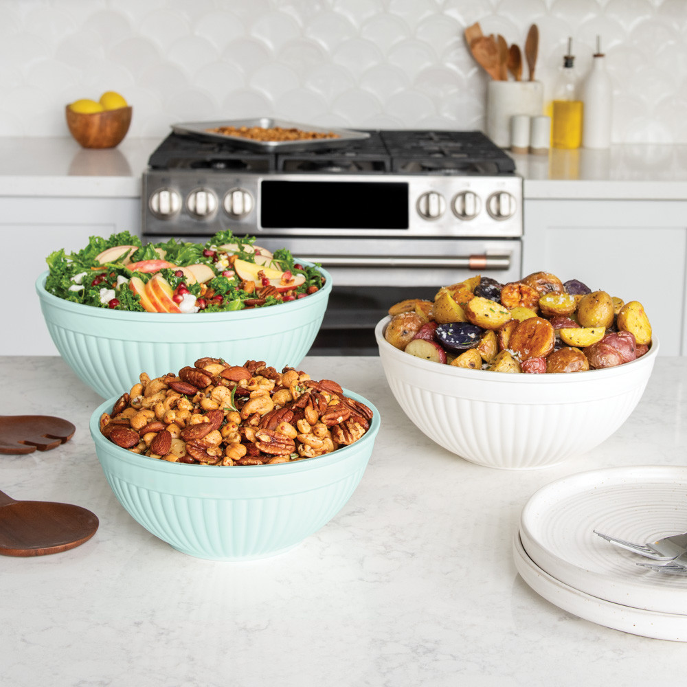 3 Piece Prep & Serve Bowl Set - Sea Glass Multi View 2