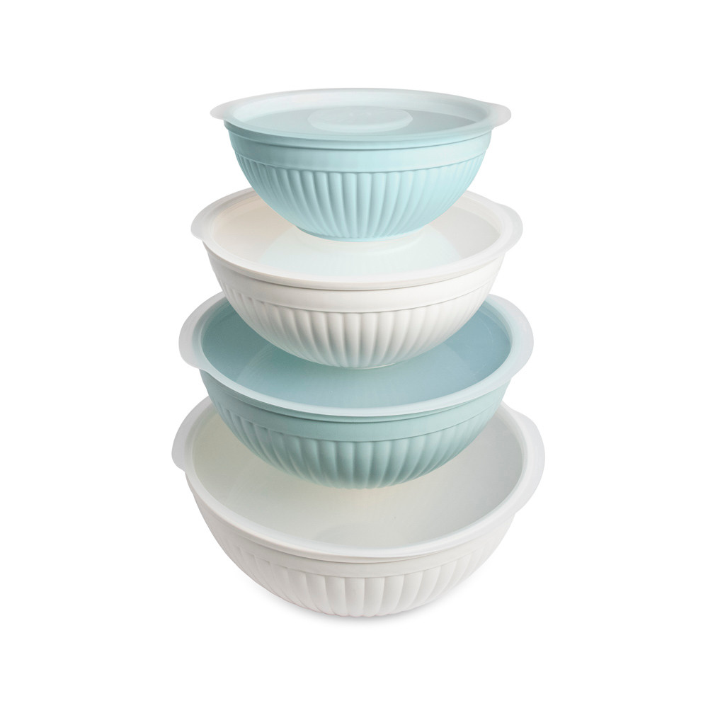 8 Piece Covered Bowl Set - Sea Glass Multi View 1