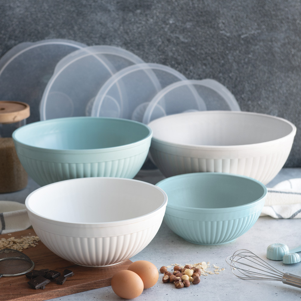 8 Piece Covered Bowl Set - Sea Glass Multi View 2