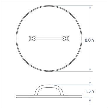 Nordic Ware weighted grill press technical dimensional drawing showing measurements and specifications