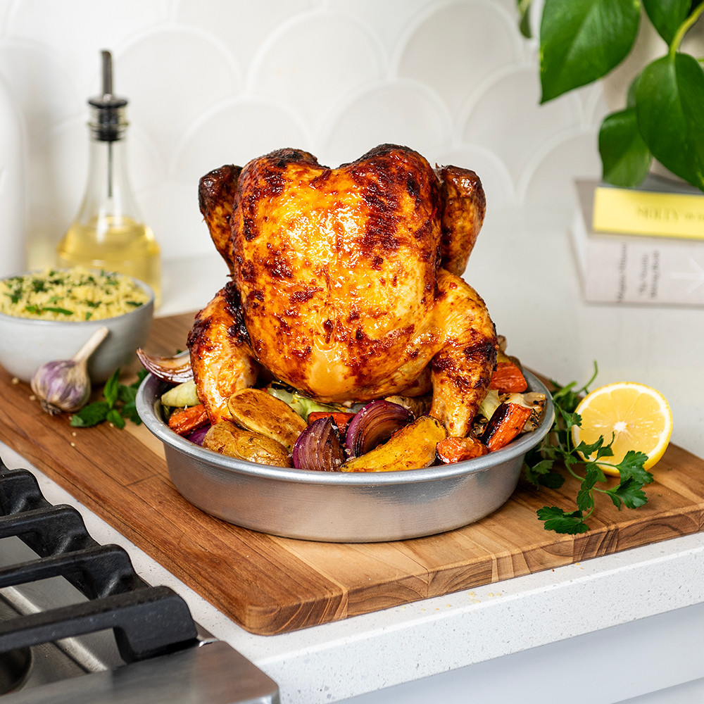 Chicken Roaster Grill Set with Rack and Pan View 2