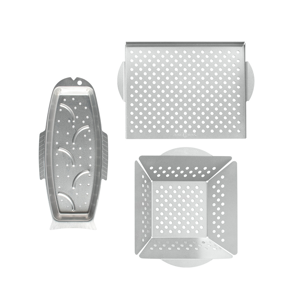3-Piece Seafood and Grill Basket Set View 1