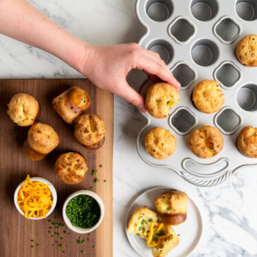 Visit Cheddar Chive Mini Popovers Recipe