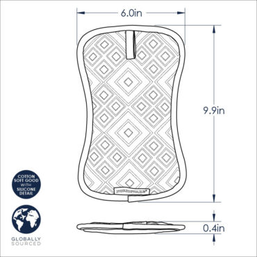 nordic ware hot pad with geometric pattern technical drawing