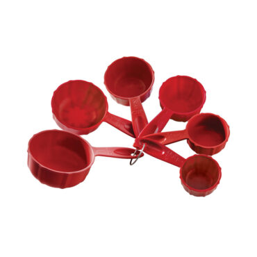 Nordic Ware bundt-shaped measuring cups in red, set of 6 nested cups